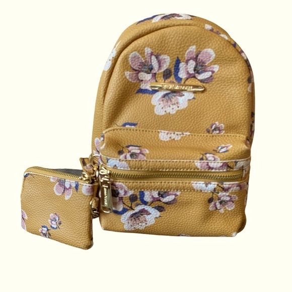 Steve Madden Mustard Yellow Floral Mini Backpack main image 4